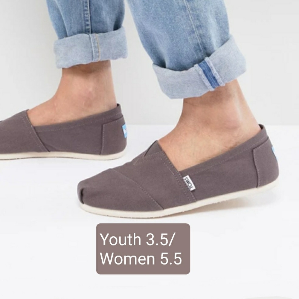NEW TOMS! - Classic Grey Slip-Ons